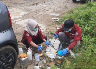 KEGIATAN SAMPLING AIR Limbah RSUD Sulbar OLEH UPTD LABORATORIUM LINGKUNGAN DINAS LINGKUNGAN HIDUP PROV. SULBAR