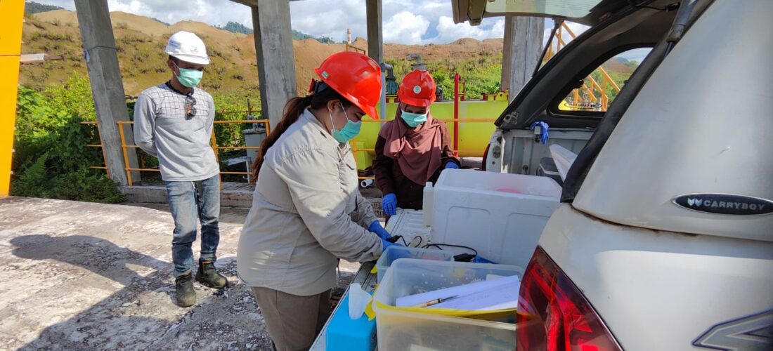 KEGIATAN SAMPLING AIR LIMBAH PT. Rekind Daya Mamuju OLEH UPTD LABORATORIUM LINGKUNGAN DINAS LINGKUNGAN HIDUP PROV. SULBAR