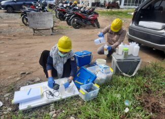 KEGIATAN SAMPLING AIR LIMBAH RSUD SULBAR & LB3 OLEH UPTD LABORATORIUM LINGKUNGAN DINAS LINGKUNGAN HIDUP PROV. SULBAR