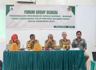 DLH GELAR FORUM GRUP DISKUSI PENGENDALIAN PENCEMARAN SUNGAI BUDONG-BUDONG DI KAB. MAMUJU TENGAH