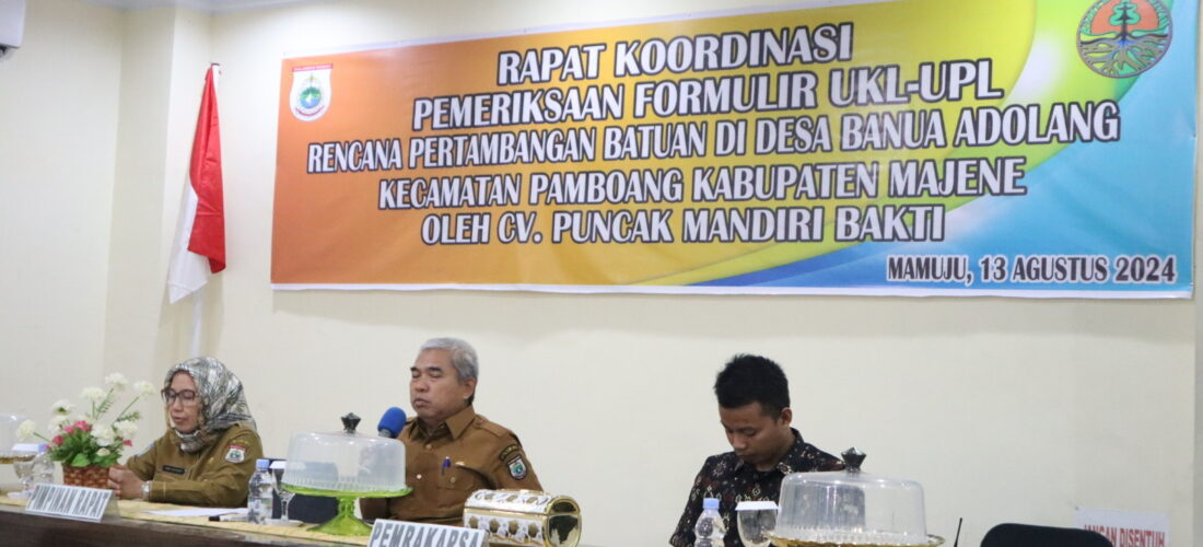 RAPAT KOORDINASI PEMERIKSAAN FORMULIR UKL-UPL CV. Puncak Mandiri Bakti