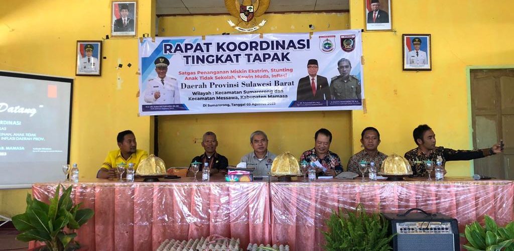 Rapat Koordinasi Penanggulangan Kemiskinan dan Stunting yang di laksanakan di Kec. Sumarorong dan Kec. Messawa, Kabupaten Mamasa.