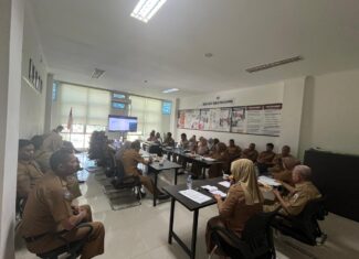 Dinas lingkungan hidup provinsi Sulawesi Barat menggelar Rapat Evaluasi tahun 2024